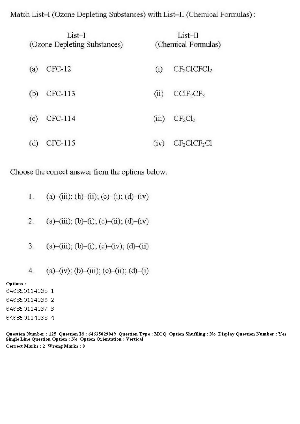 UGC NET Environmental Sciences Question Paper June 2019 115