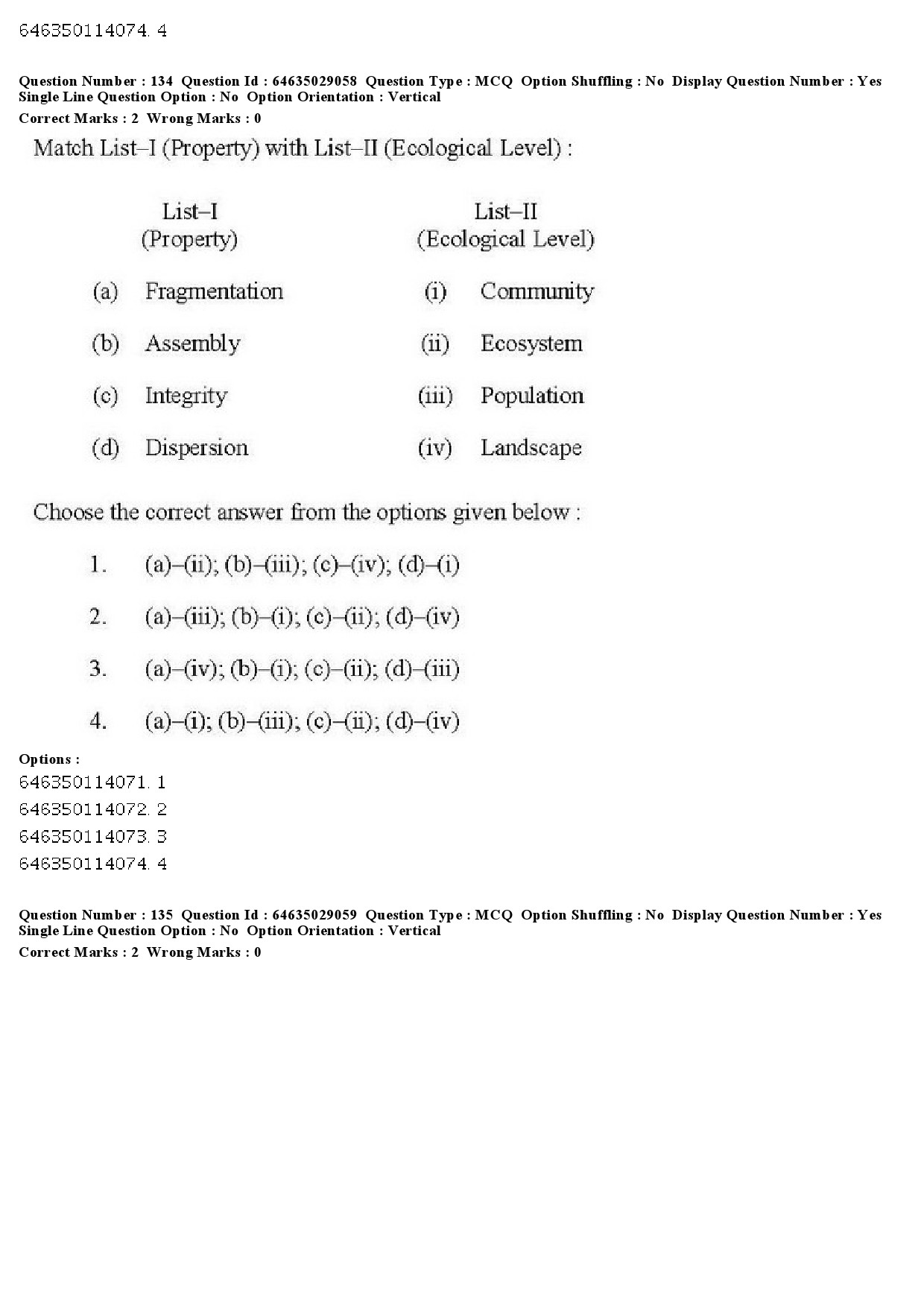 UGC NET Environmental Sciences Question Paper June 2019 127