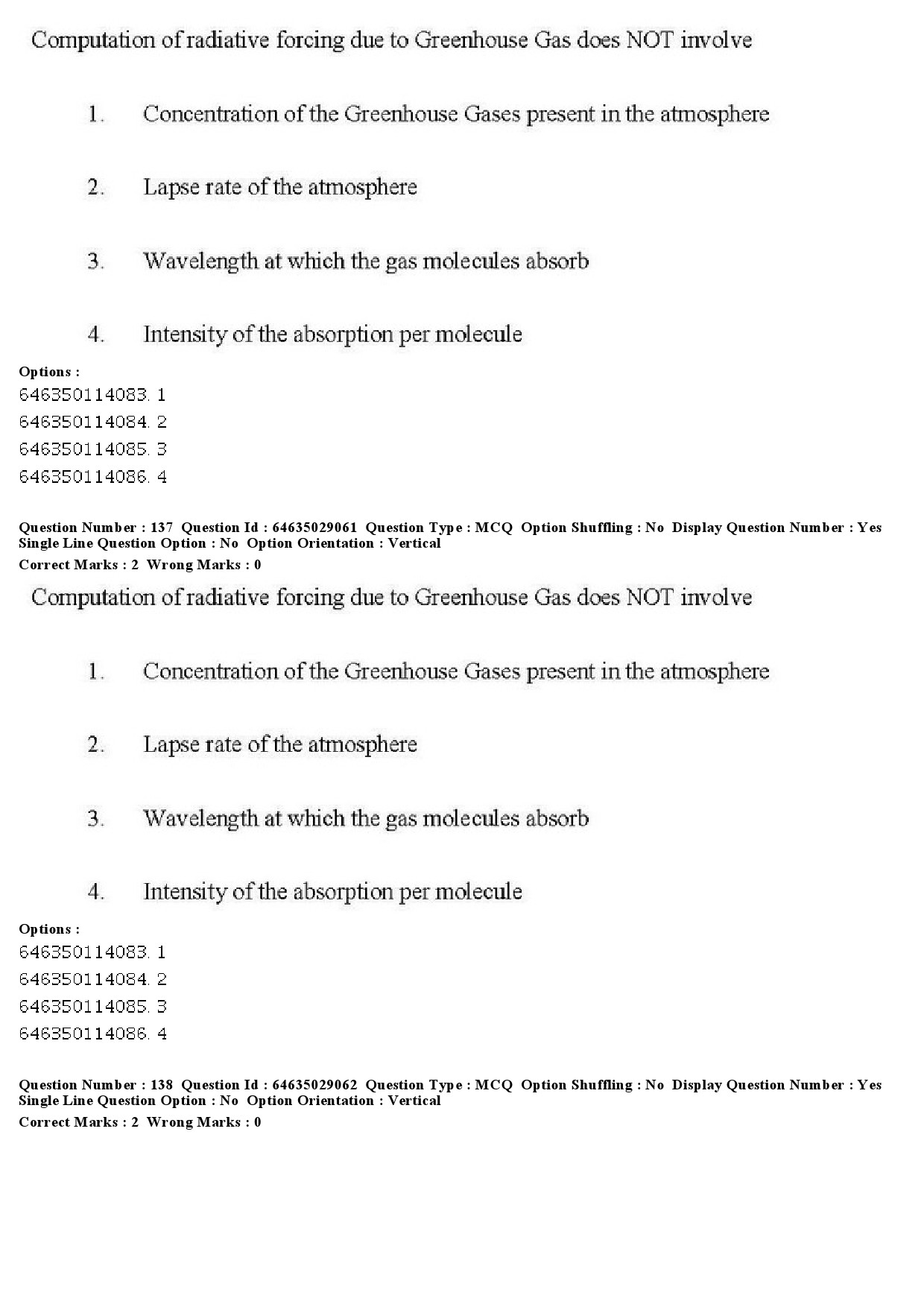 UGC NET Environmental Sciences Question Paper June 2019 131