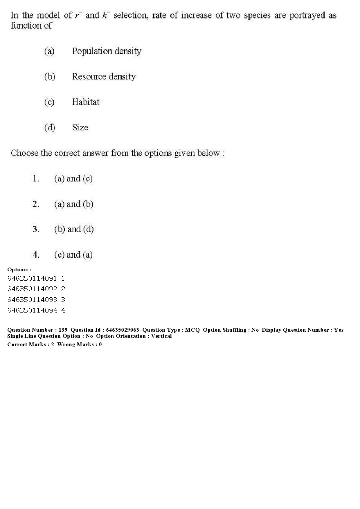 UGC NET Environmental Sciences Question Paper June 2019 133