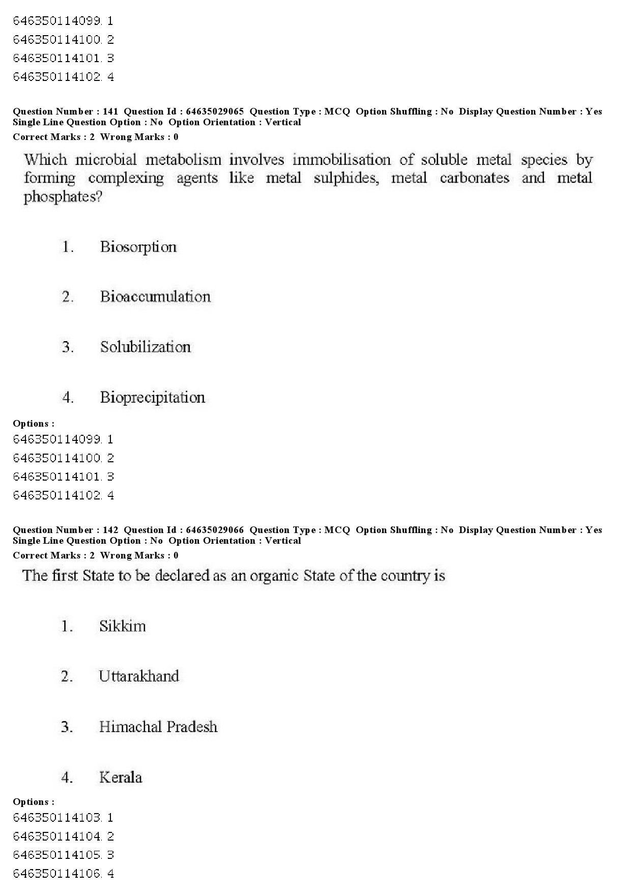 UGC NET Environmental Sciences Question Paper June 2019 137