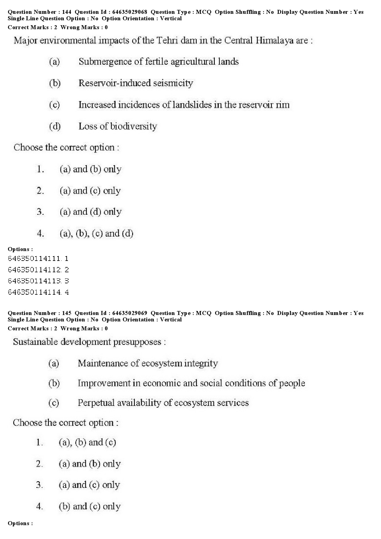 UGC NET Environmental Sciences Question Paper June 2019 140