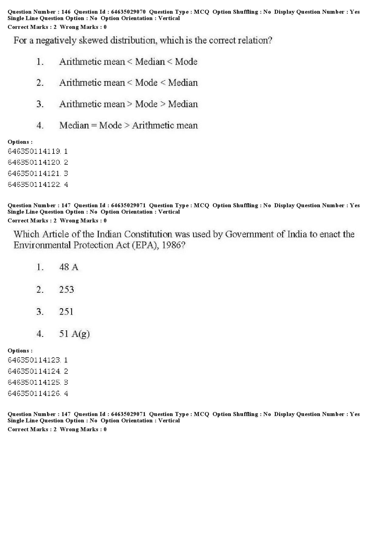 UGC NET Environmental Sciences Question Paper June 2019 142