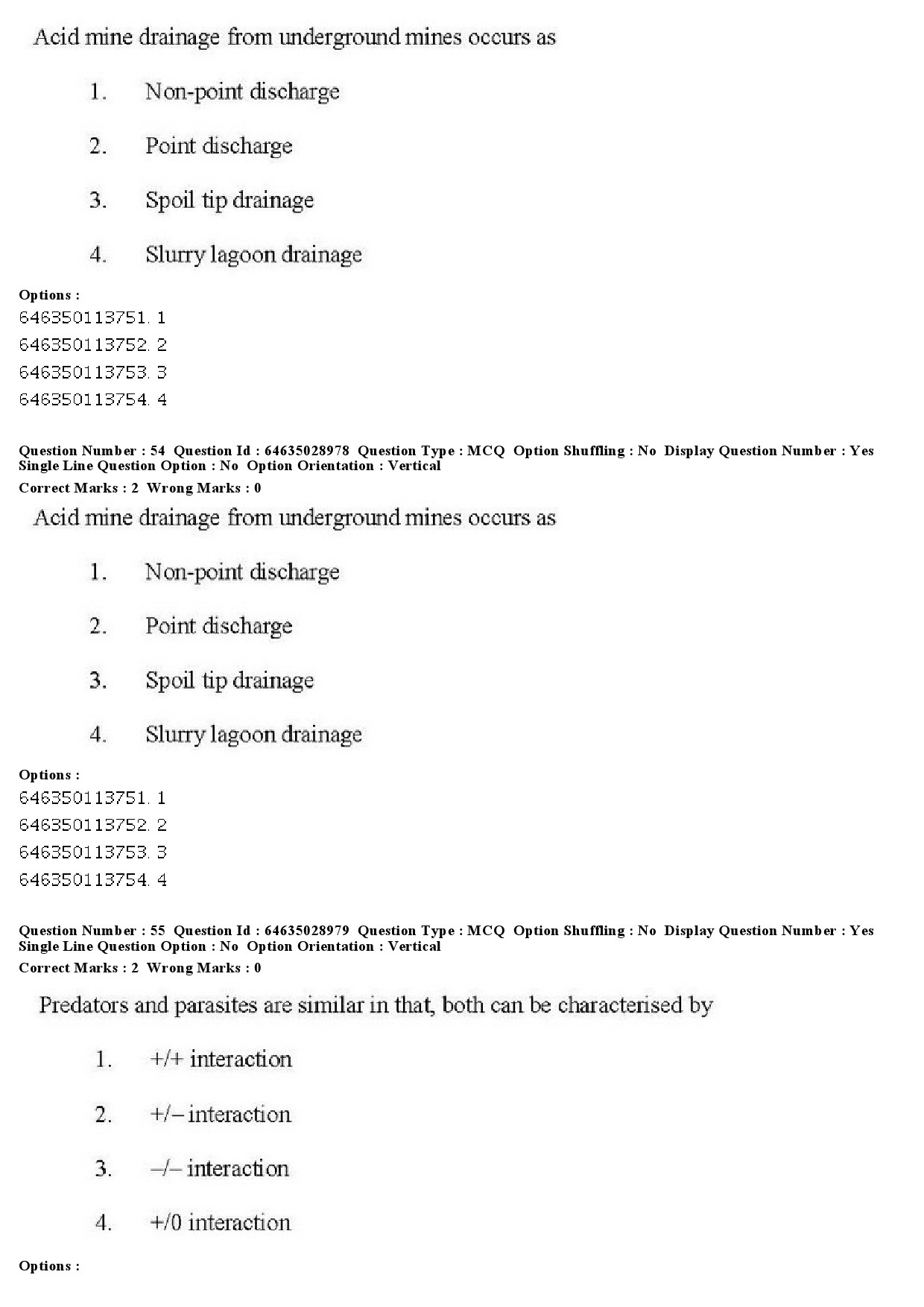 UGC NET Environmental Sciences Question Paper June 2019 40