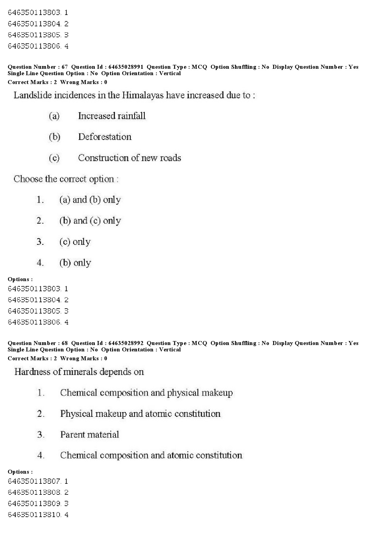 UGC NET Environmental Sciences Question Paper June 2019 54