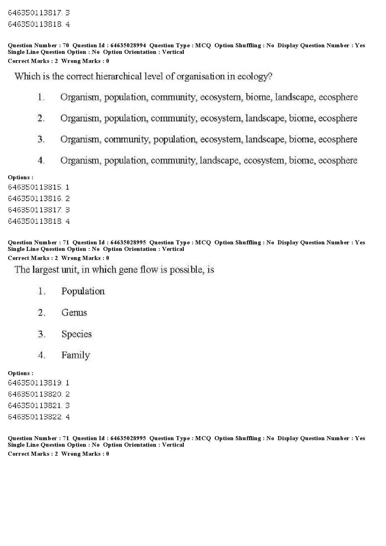 UGC NET Environmental Sciences Question Paper June 2019 57