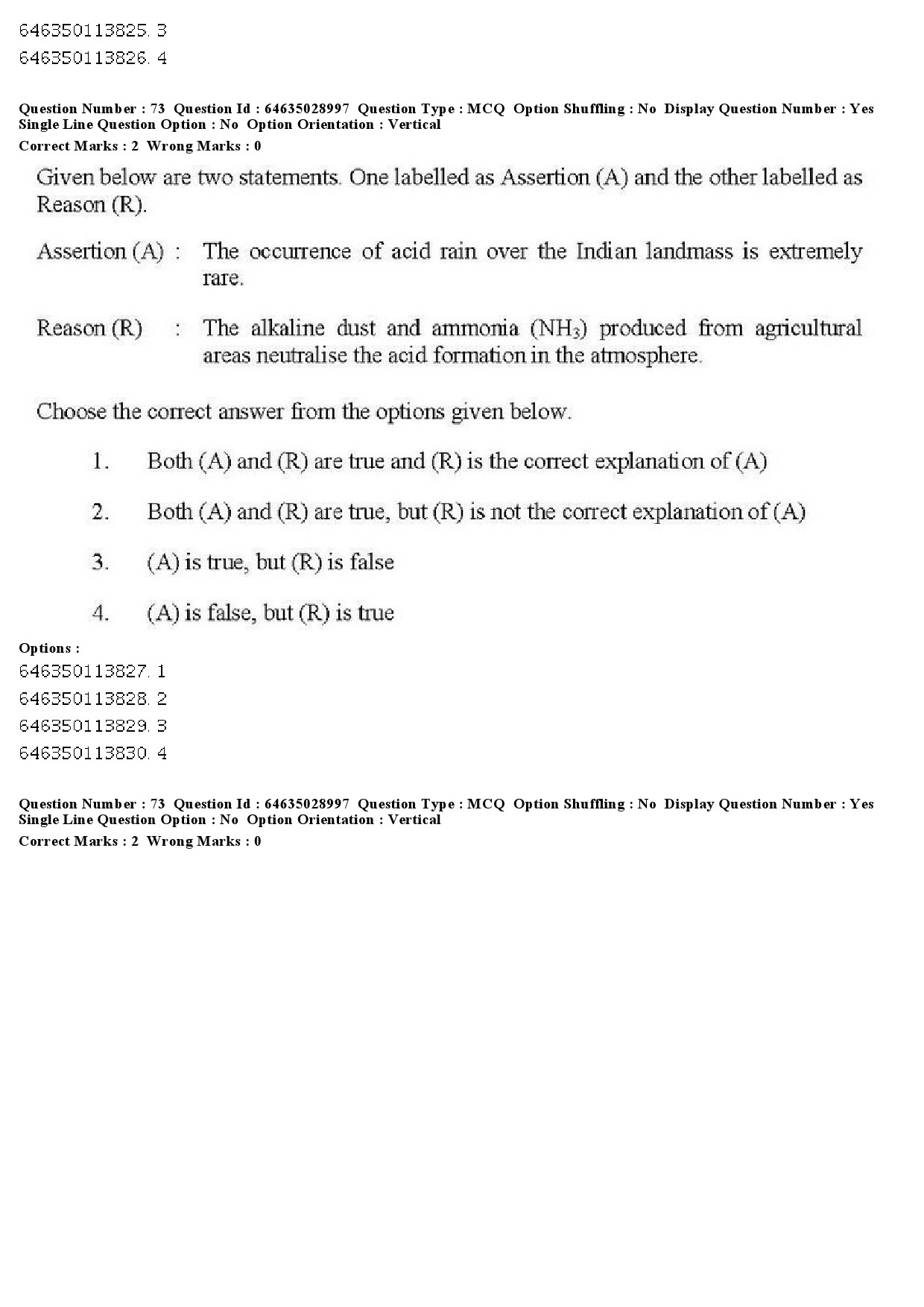 UGC NET Environmental Sciences Question Paper June 2019 59