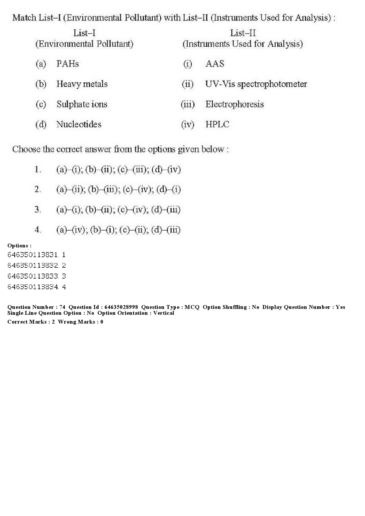 UGC NET Environmental Sciences Question Paper June 2019 61