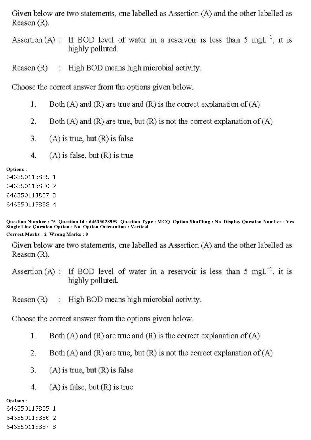 UGC NET Environmental Sciences Question Paper June 2019 63