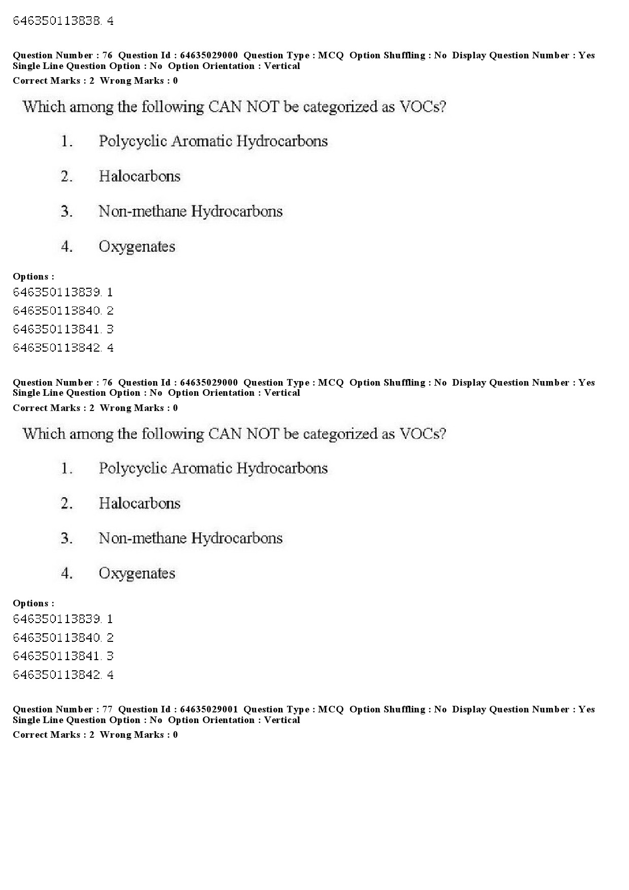 UGC NET Environmental Sciences Question Paper June 2019 64