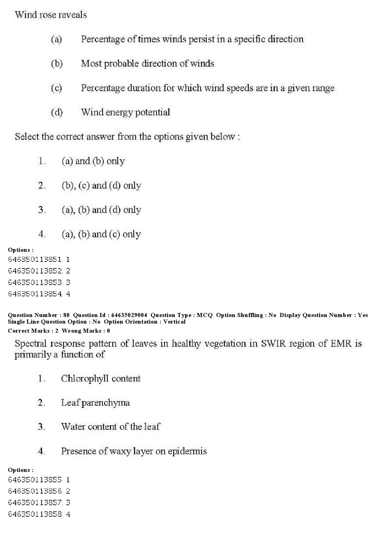 UGC NET Environmental Sciences Question Paper June 2019 70