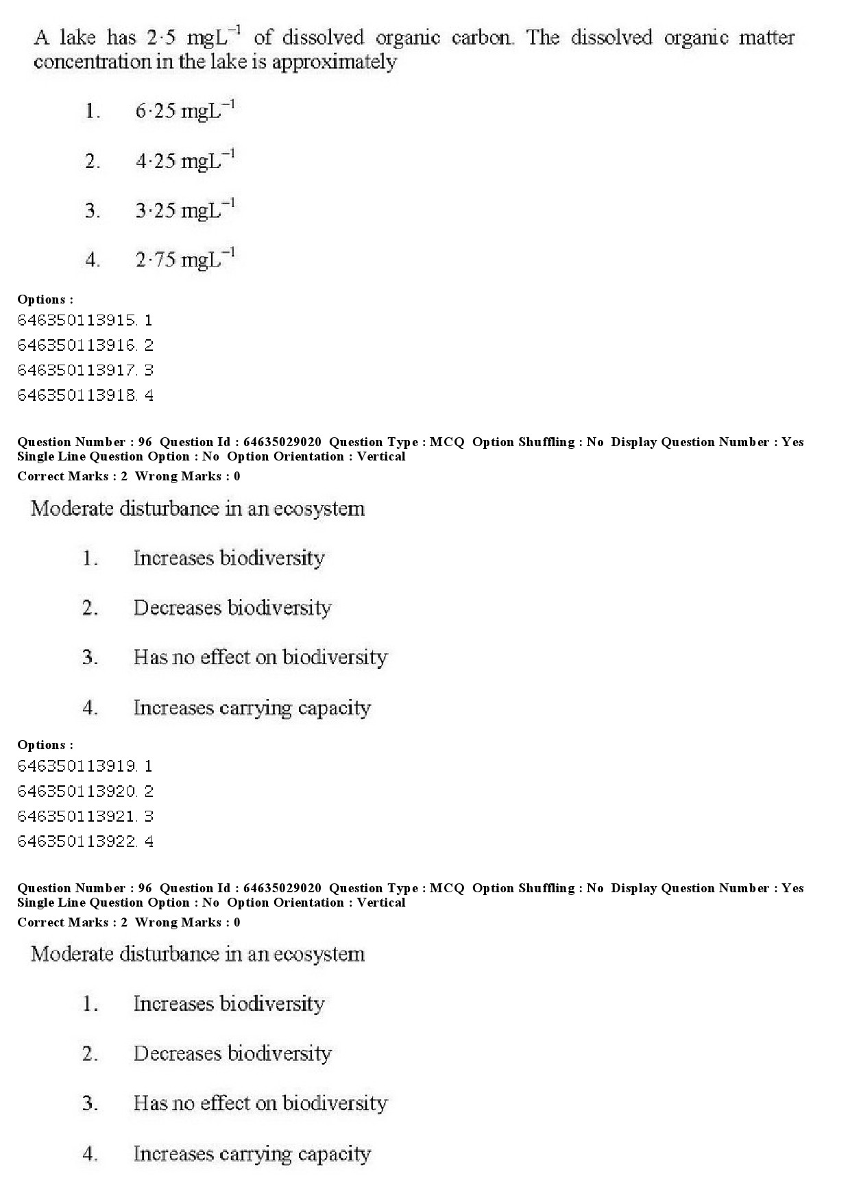 UGC NET Environmental Sciences Question Paper June 2019 87