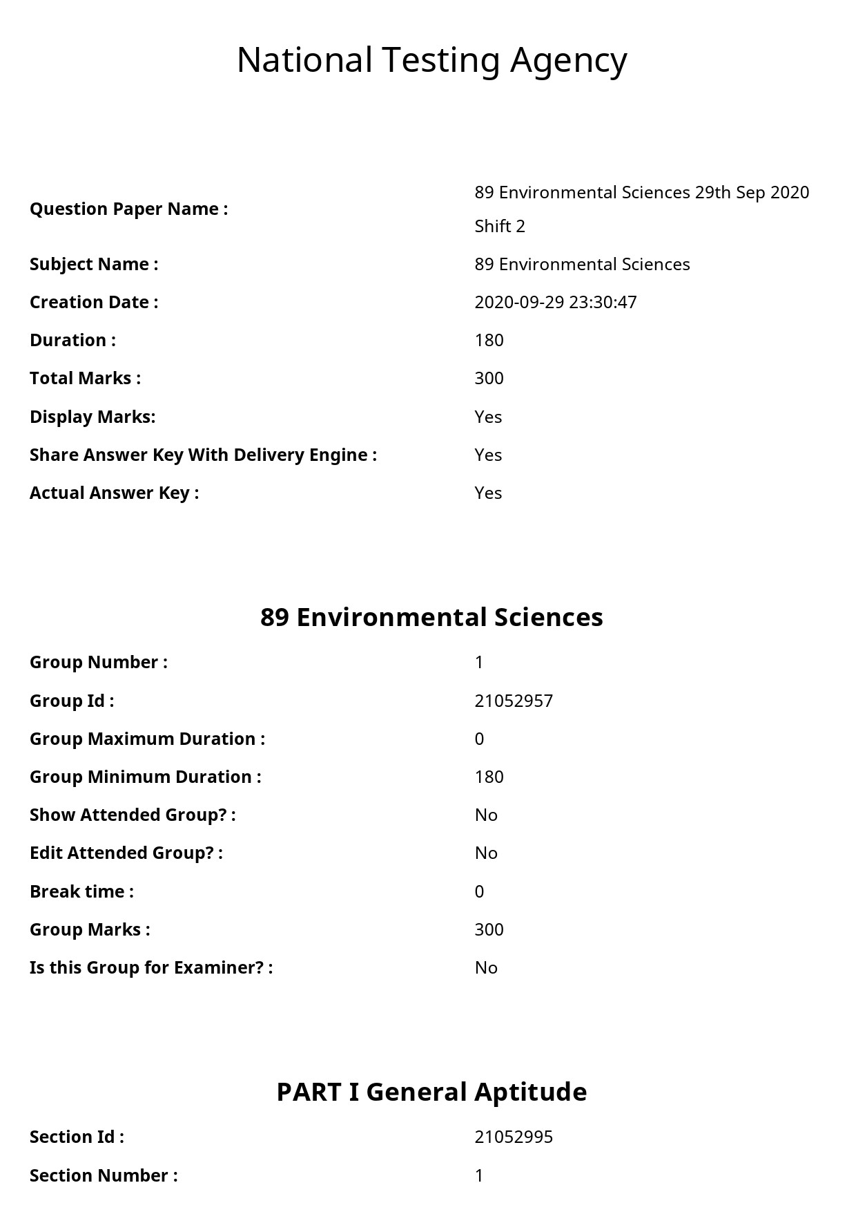 UGC NET Environmental Sciences Question Paper September 2020 1