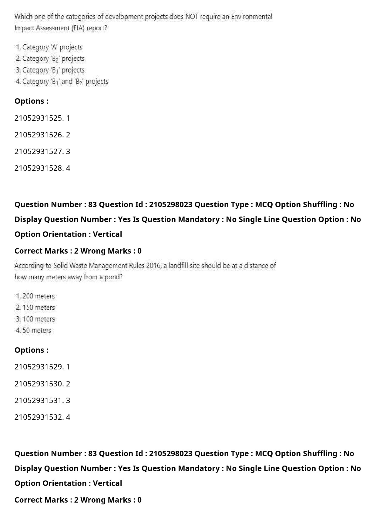 UGC NET Environmental Sciences Question Paper September 2020 100