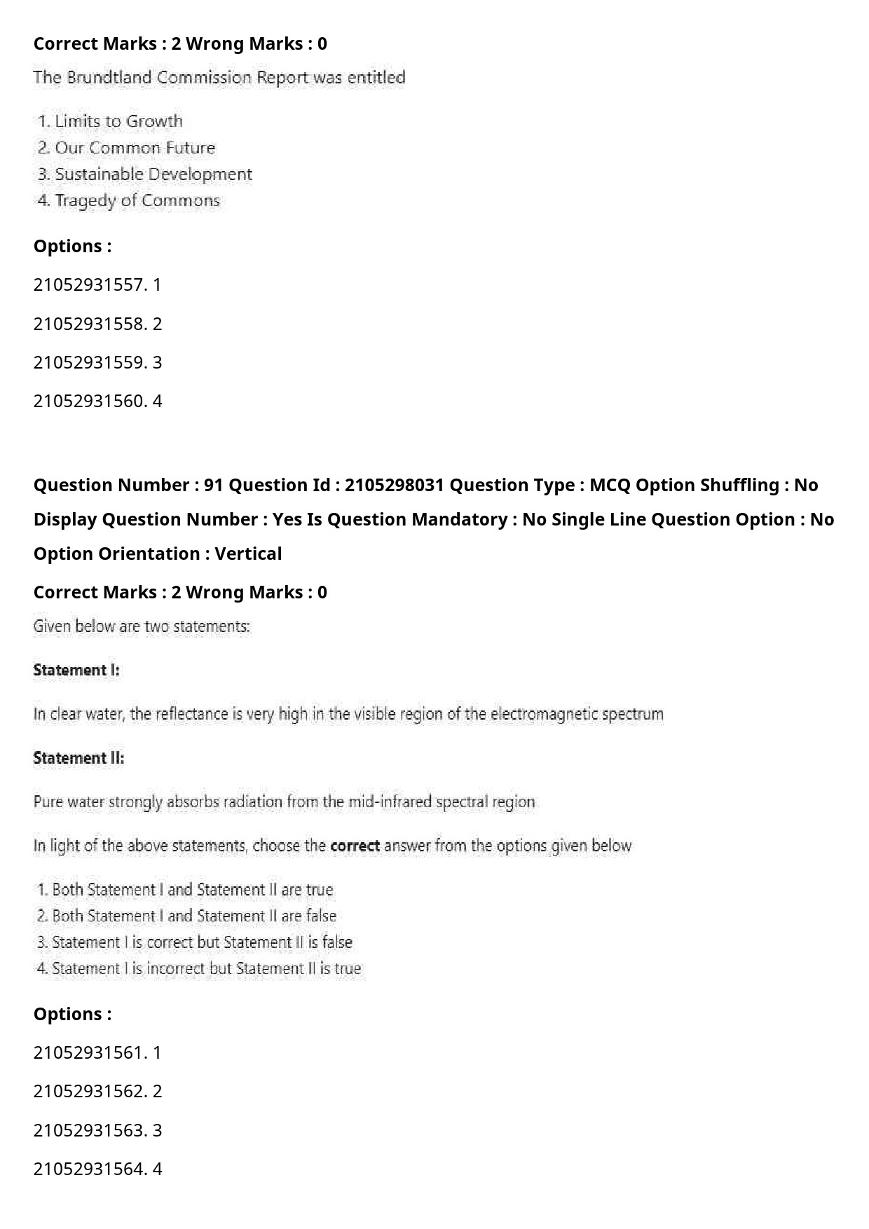 UGC NET Environmental Sciences Question Paper September 2020 108