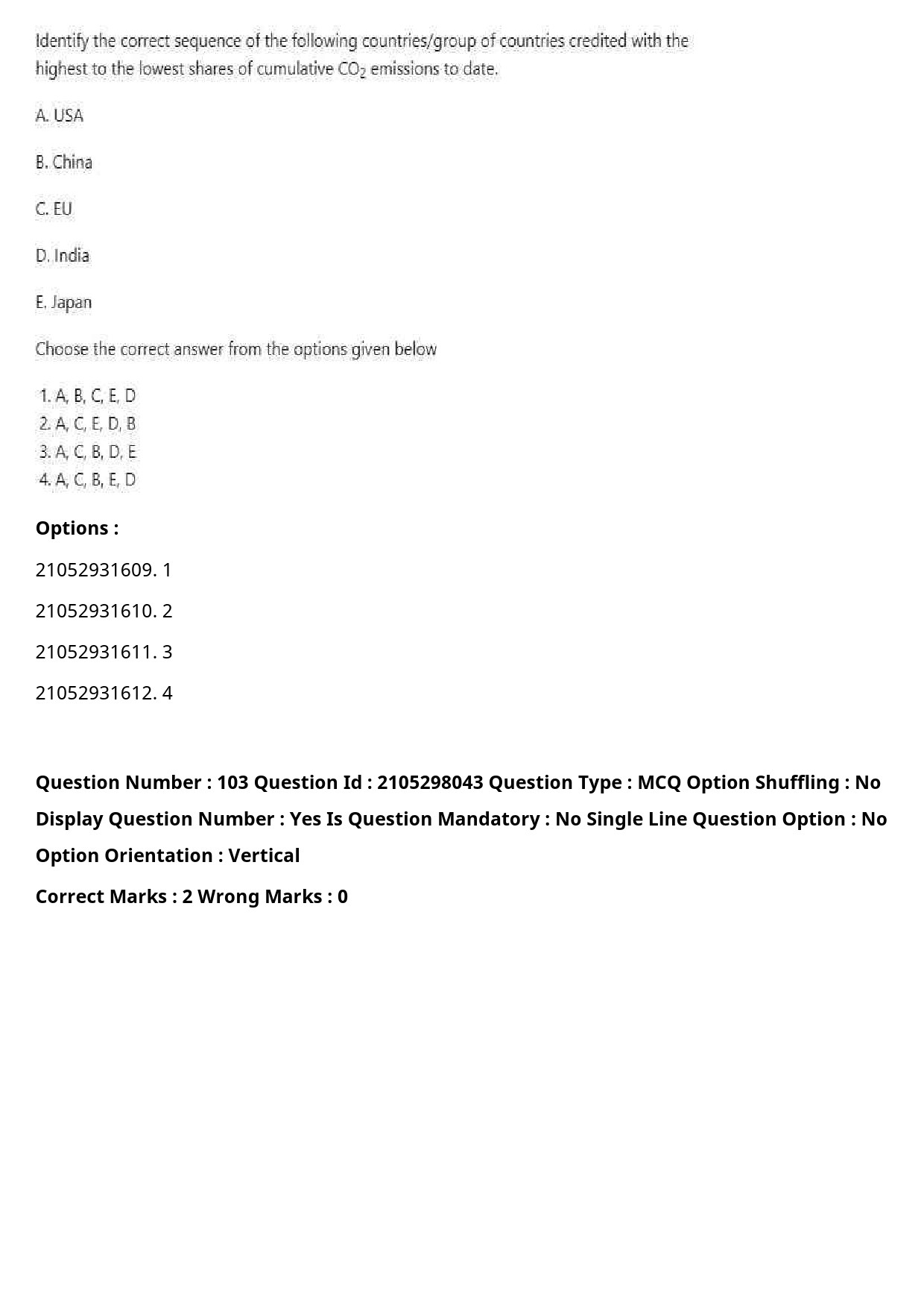 UGC NET Environmental Sciences Question Paper September 2020 128