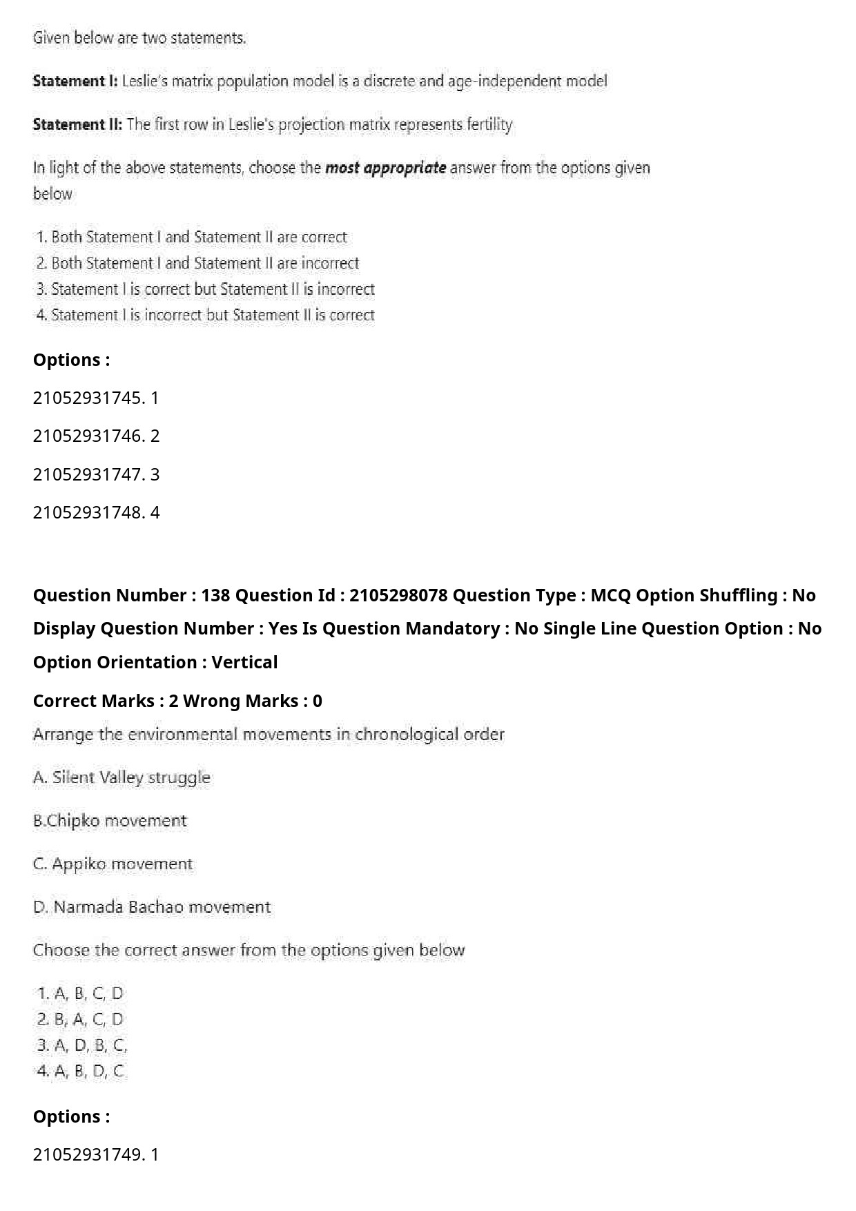 UGC NET Environmental Sciences Question Paper September 2020 179