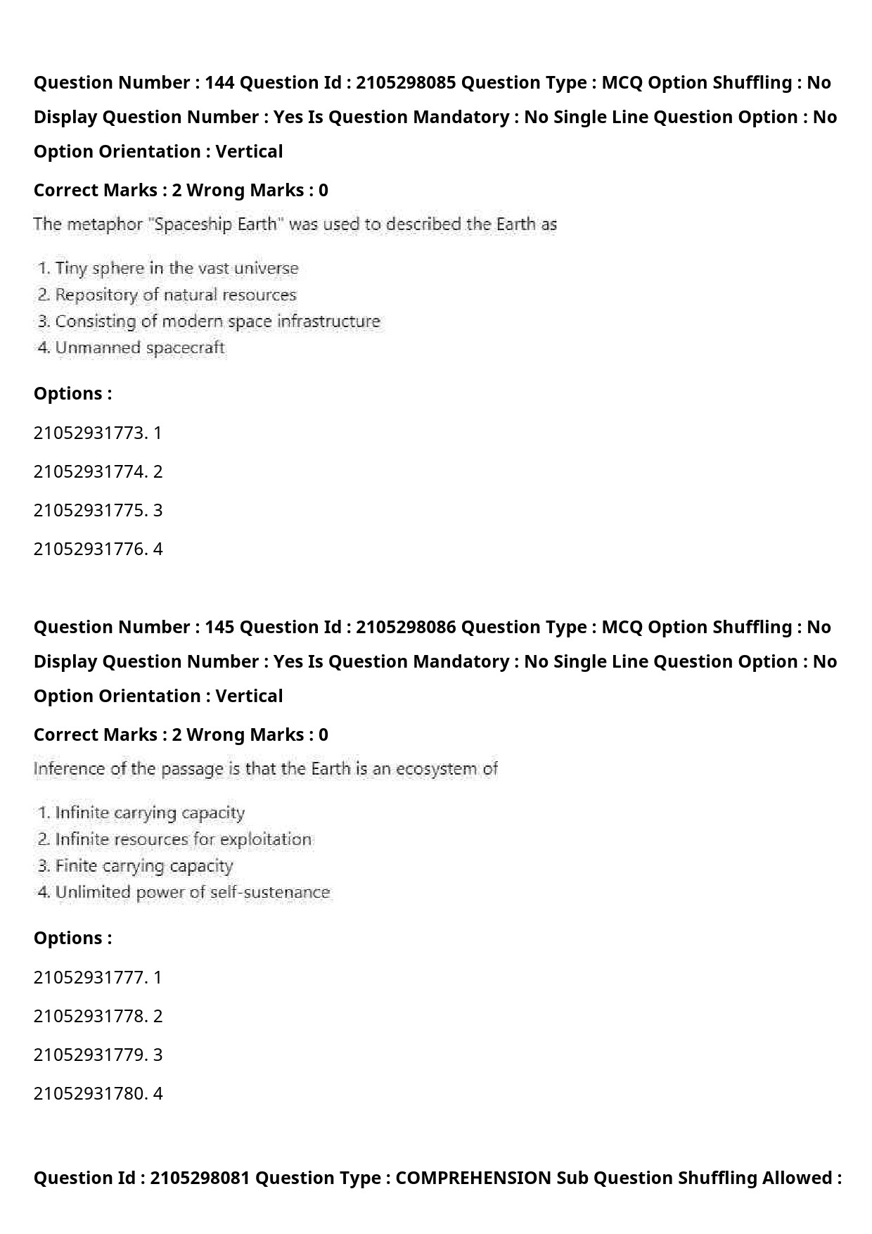 UGC NET Environmental Sciences Question Paper September 2020 186