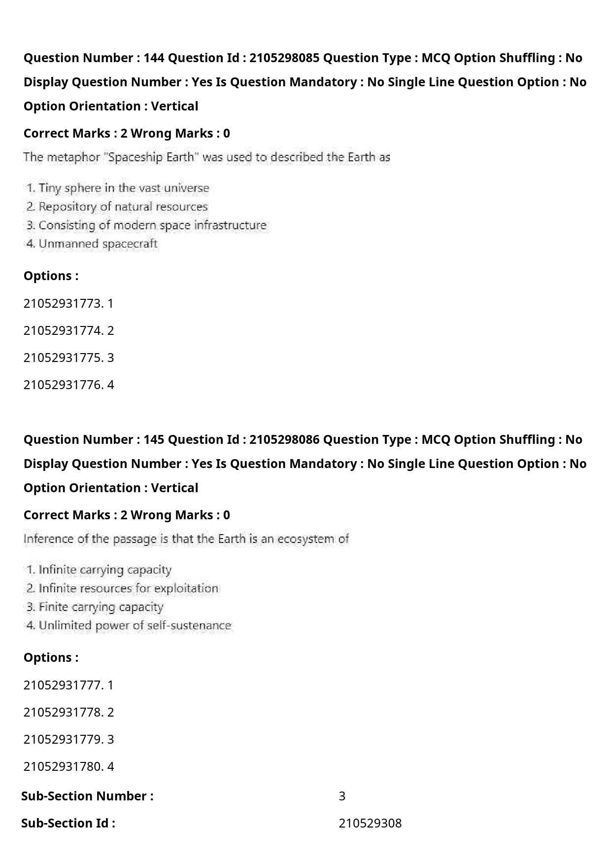 UGC NET Environmental Sciences Question Paper September 2020 189