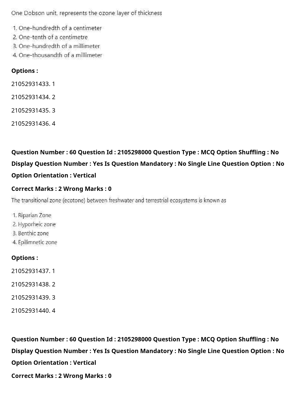 UGC NET Environmental Sciences Question Paper September 2020 77