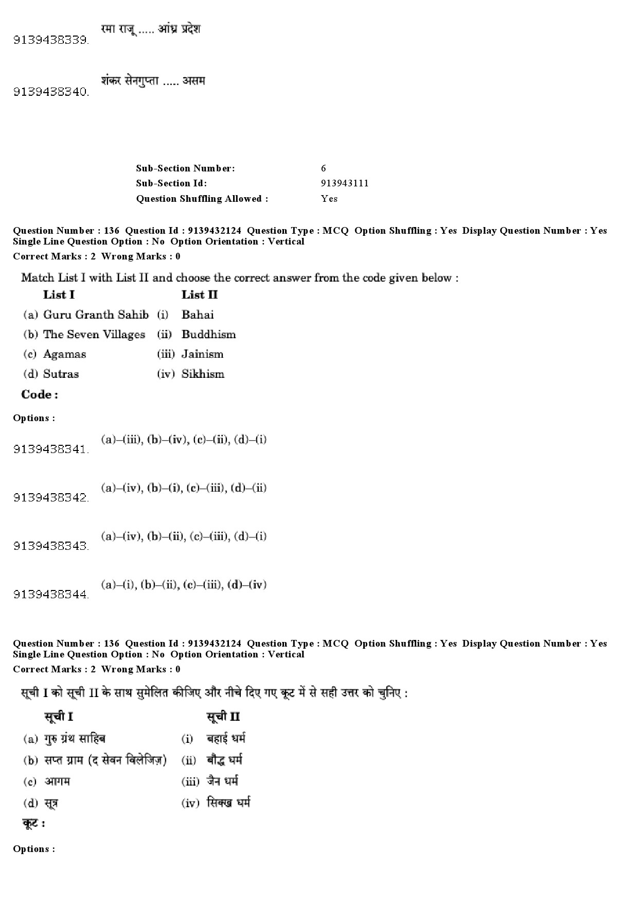 UGC NET Folk Literature Question Paper December 2018 120