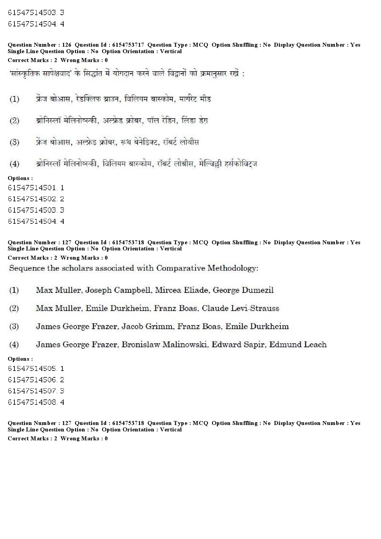 UGC NET Folk Literature Question Paper December 2019 113