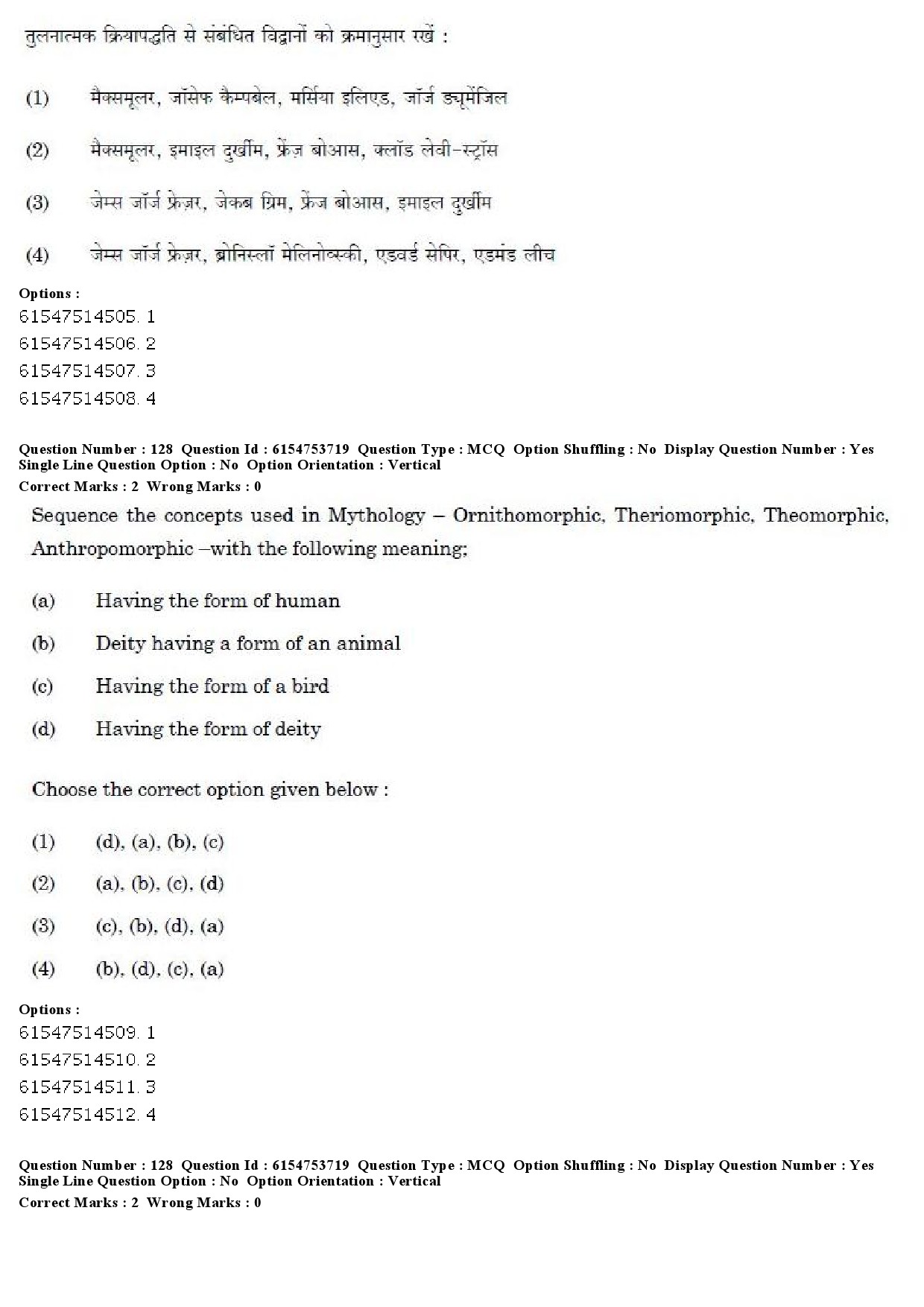 UGC NET Folk Literature Question Paper December 2019 114