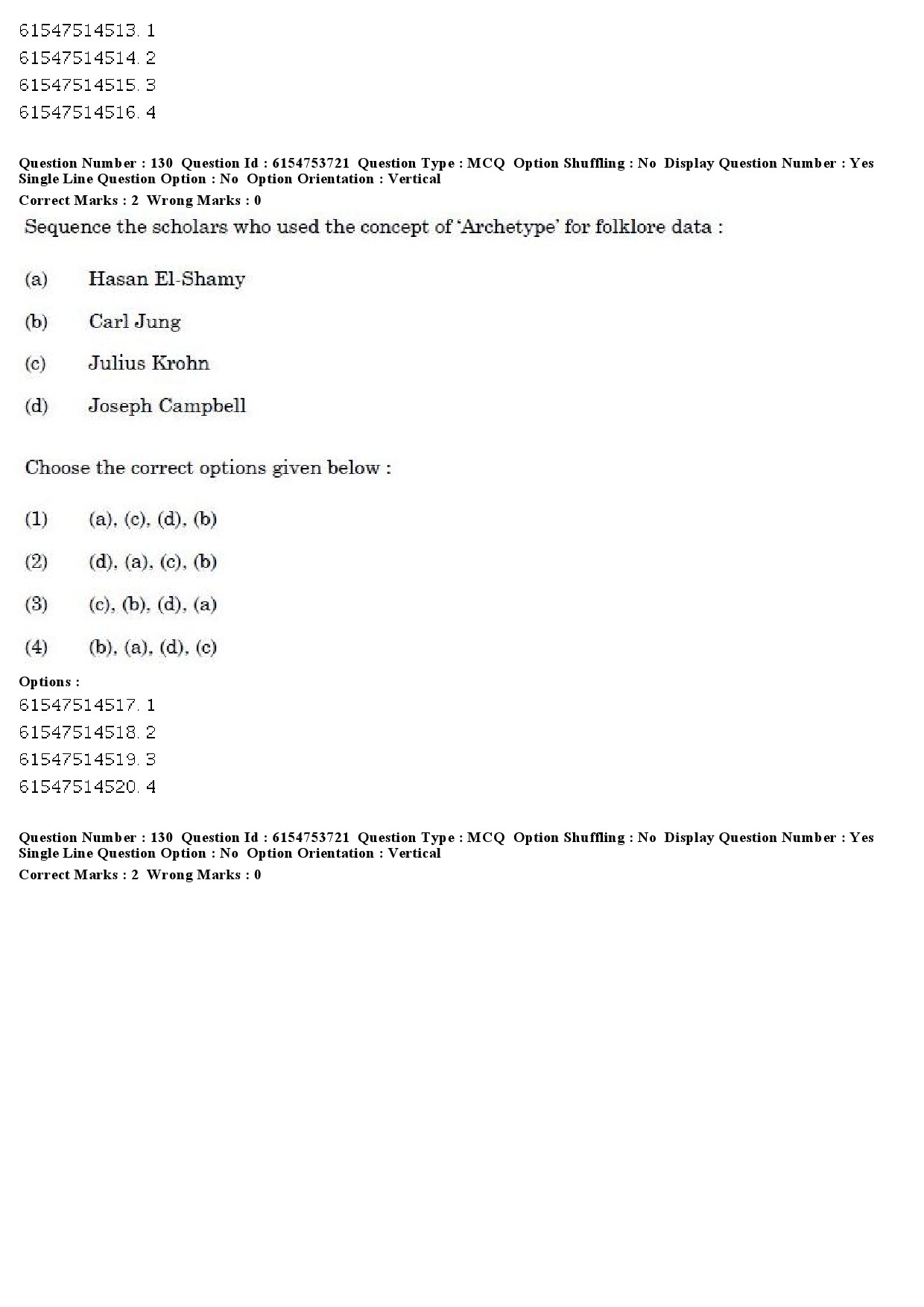 UGC NET Folk Literature Question Paper December 2019 117