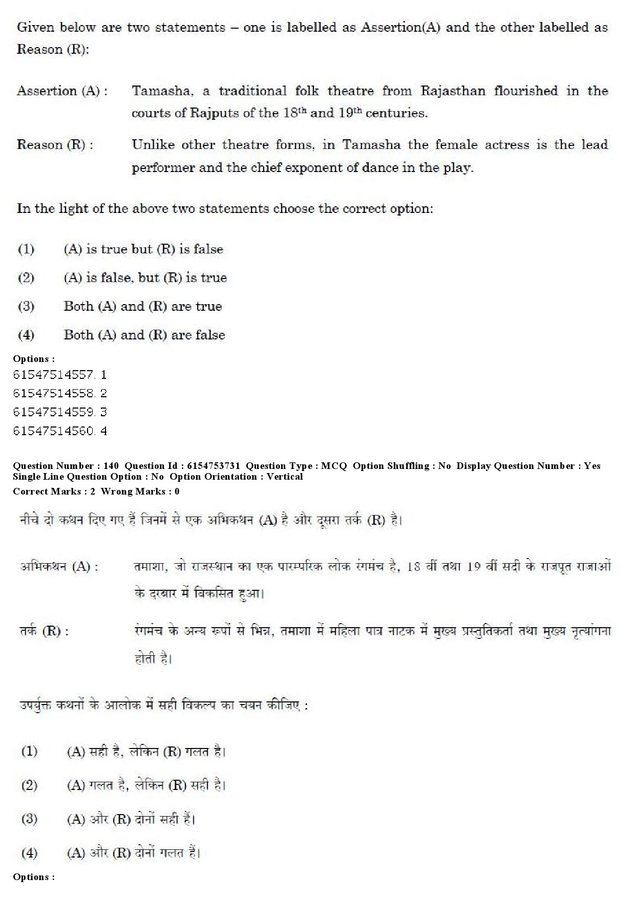 UGC NET Folk Literature Question Paper December 2019 131