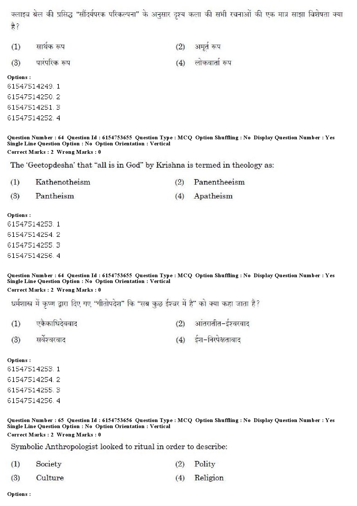 UGC NET Folk Literature Question Paper December 2019 51