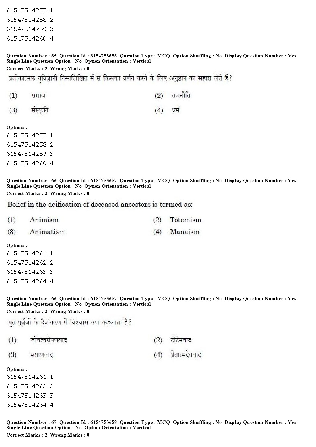 UGC NET Folk Literature Question Paper December 2019 52