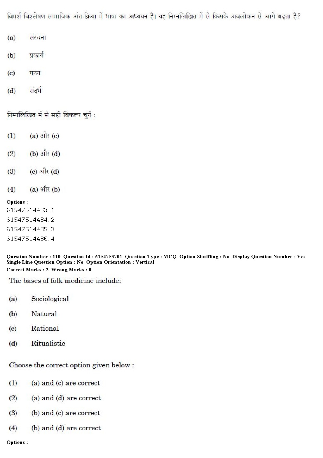 UGC NET Folk Literature Question Paper December 2019 92