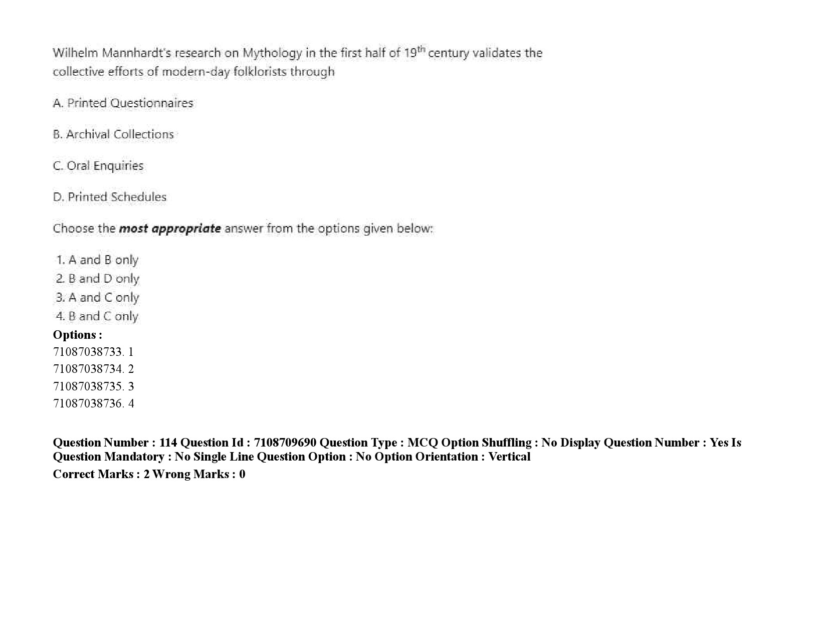 UGC NET Folk Literature Question Paper September 2020 162