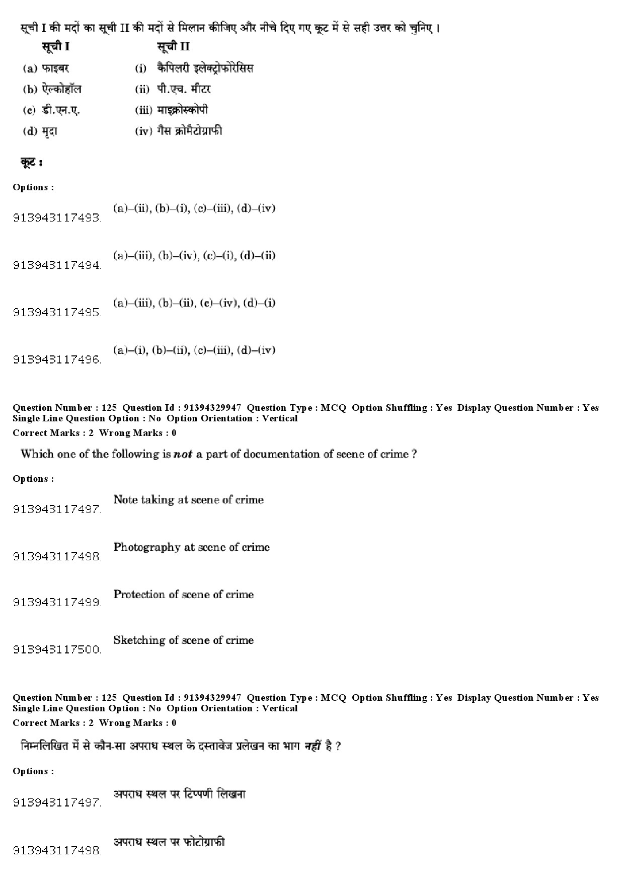 UGC NET Forensic Science Question Paper December 2018 106