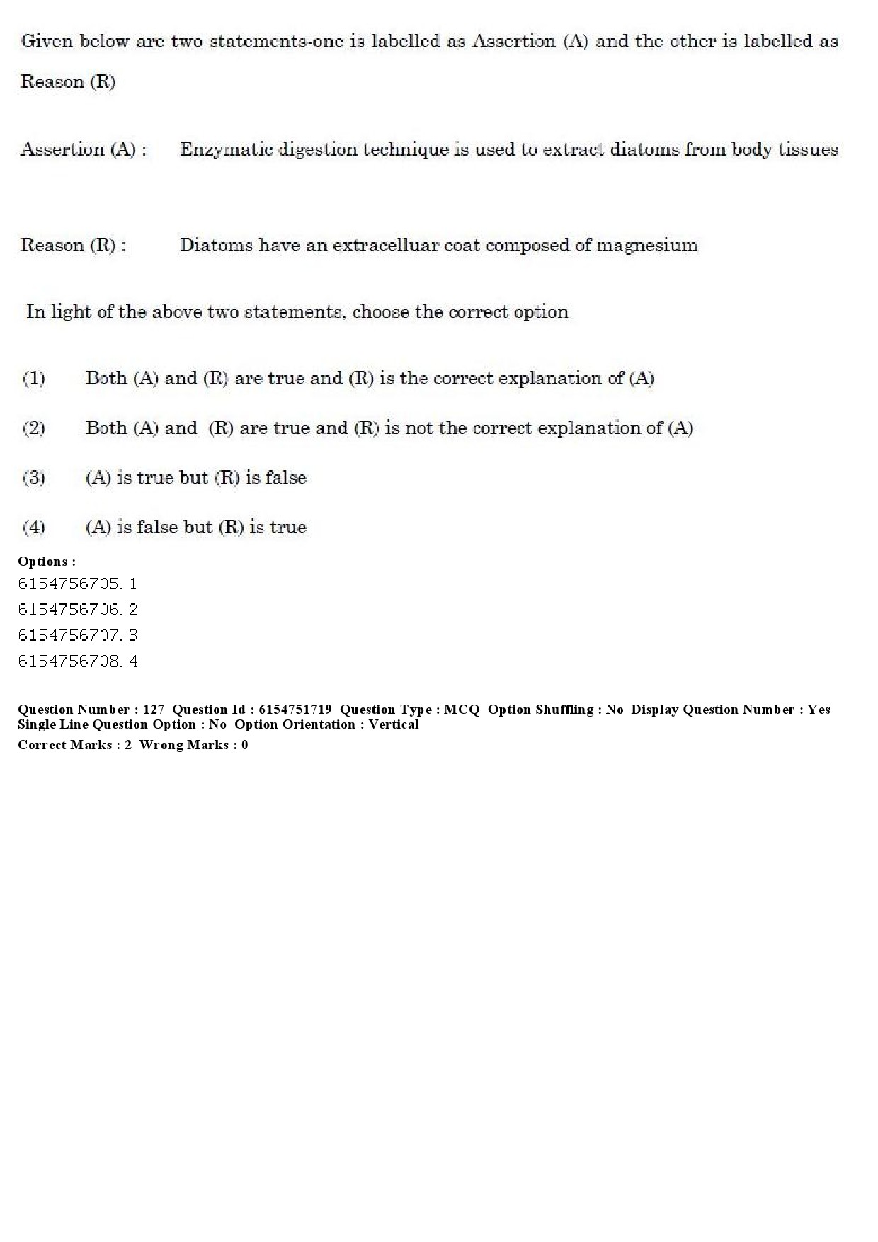 UGC NET Forensic Science Question Paper December 2019 108