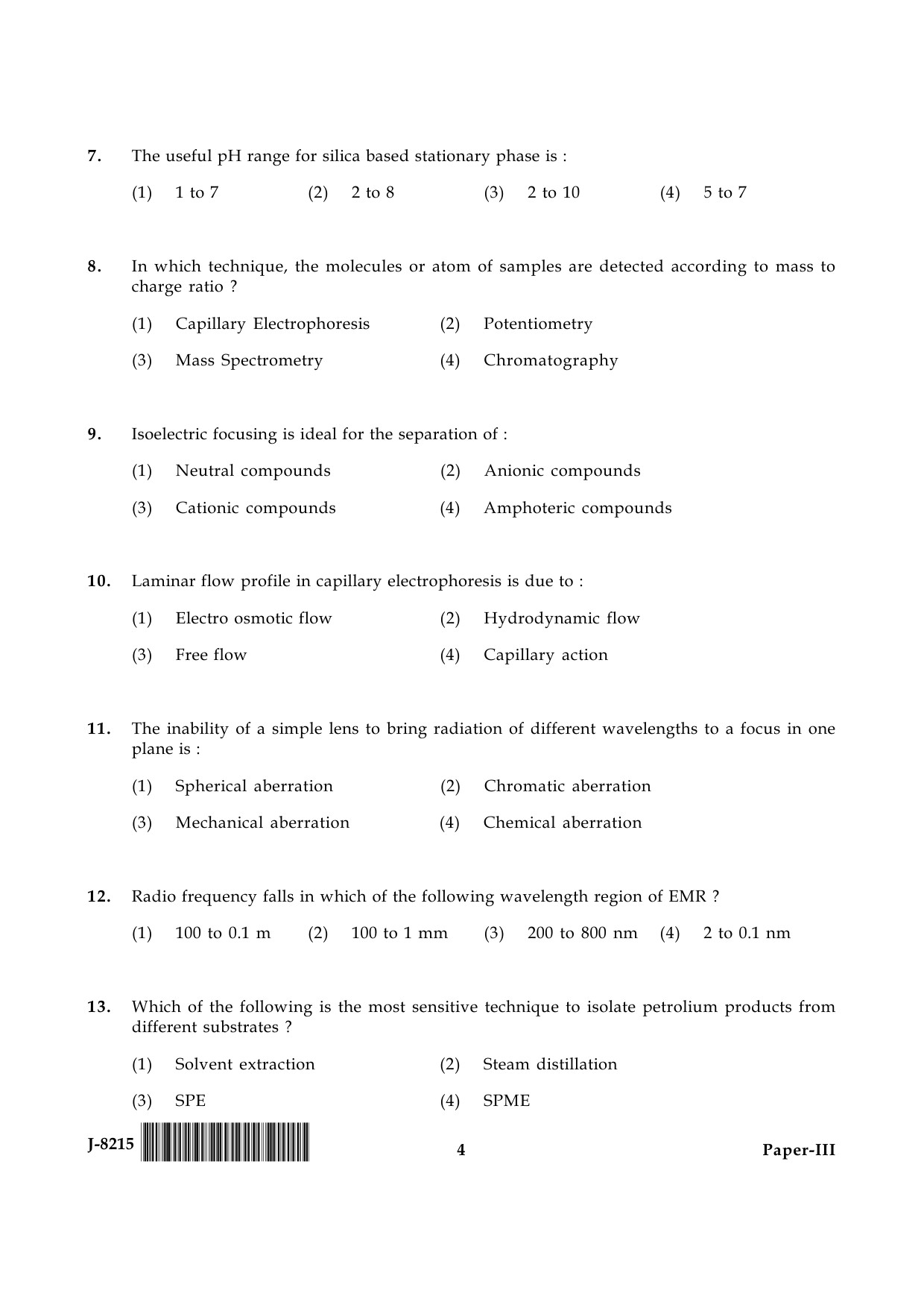 UGC NET Forensic Science Question Paper III June 2015 4