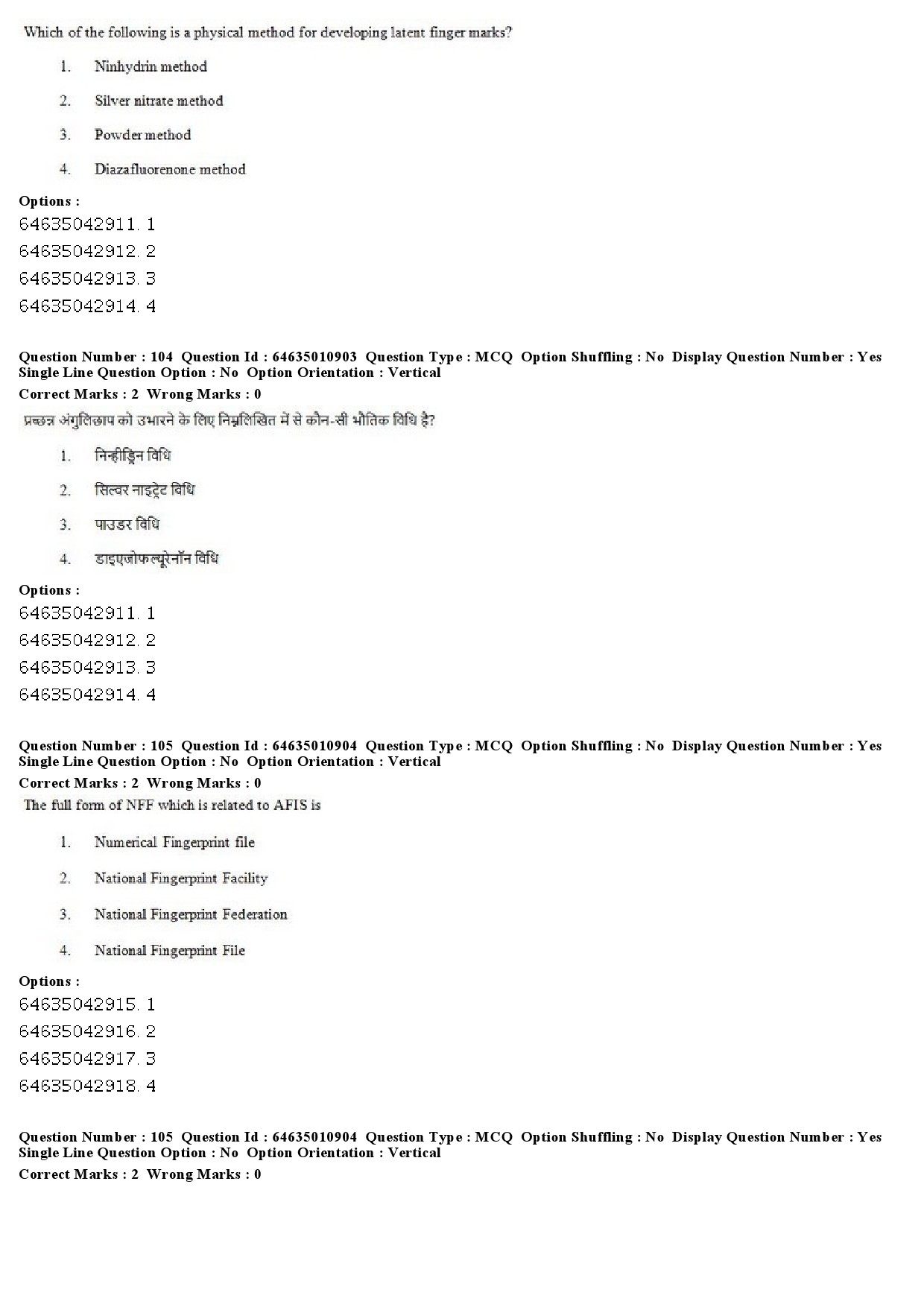 UGC NET Forensic Science Question Paper June 2019 73