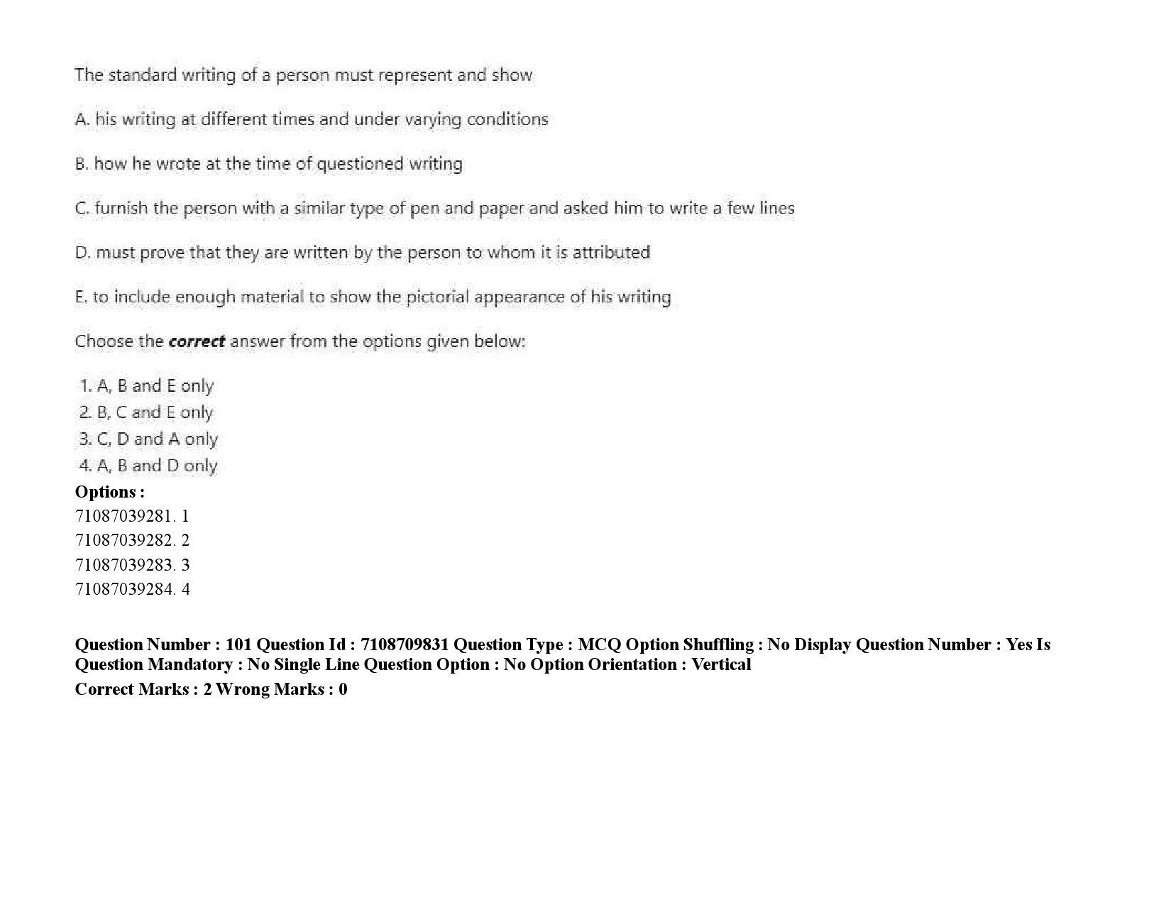 UGC NET Forensic Science Question Paper September 2020 134