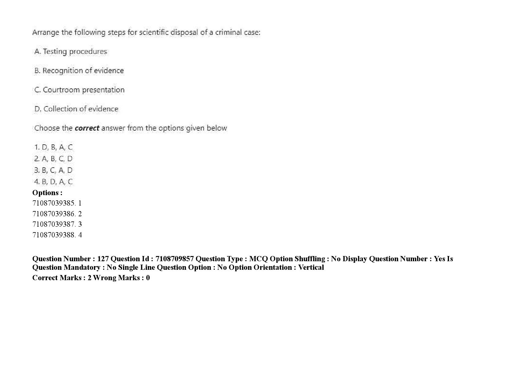 UGC NET Forensic Science Question Paper September 2020 186