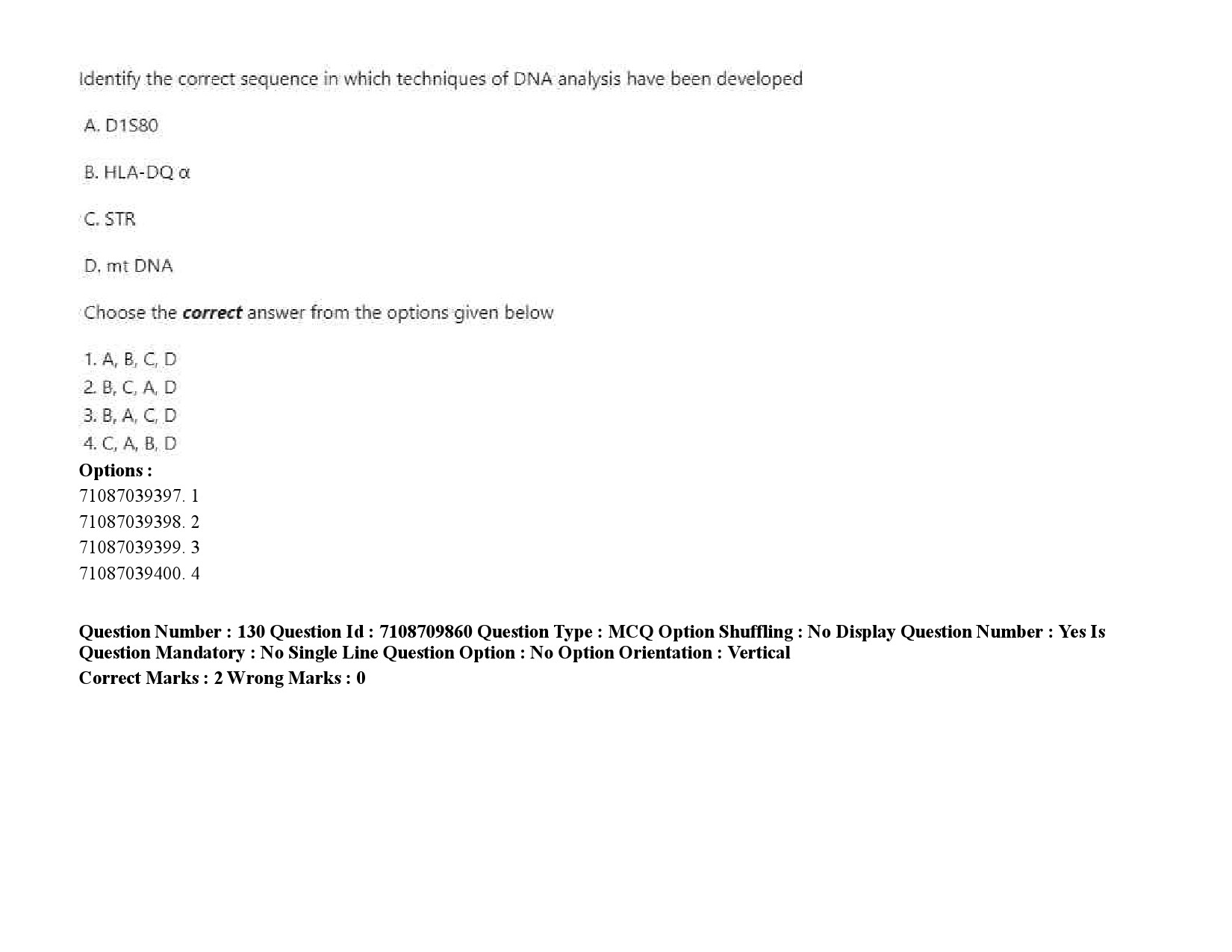 UGC NET Forensic Science Question Paper September 2020 192