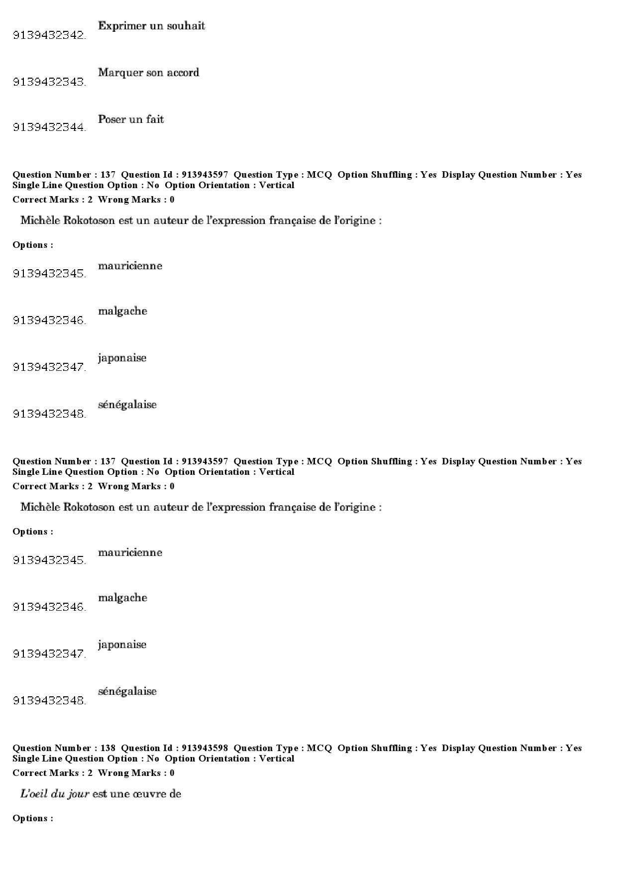 UGC NET French Question Paper December 2018 106