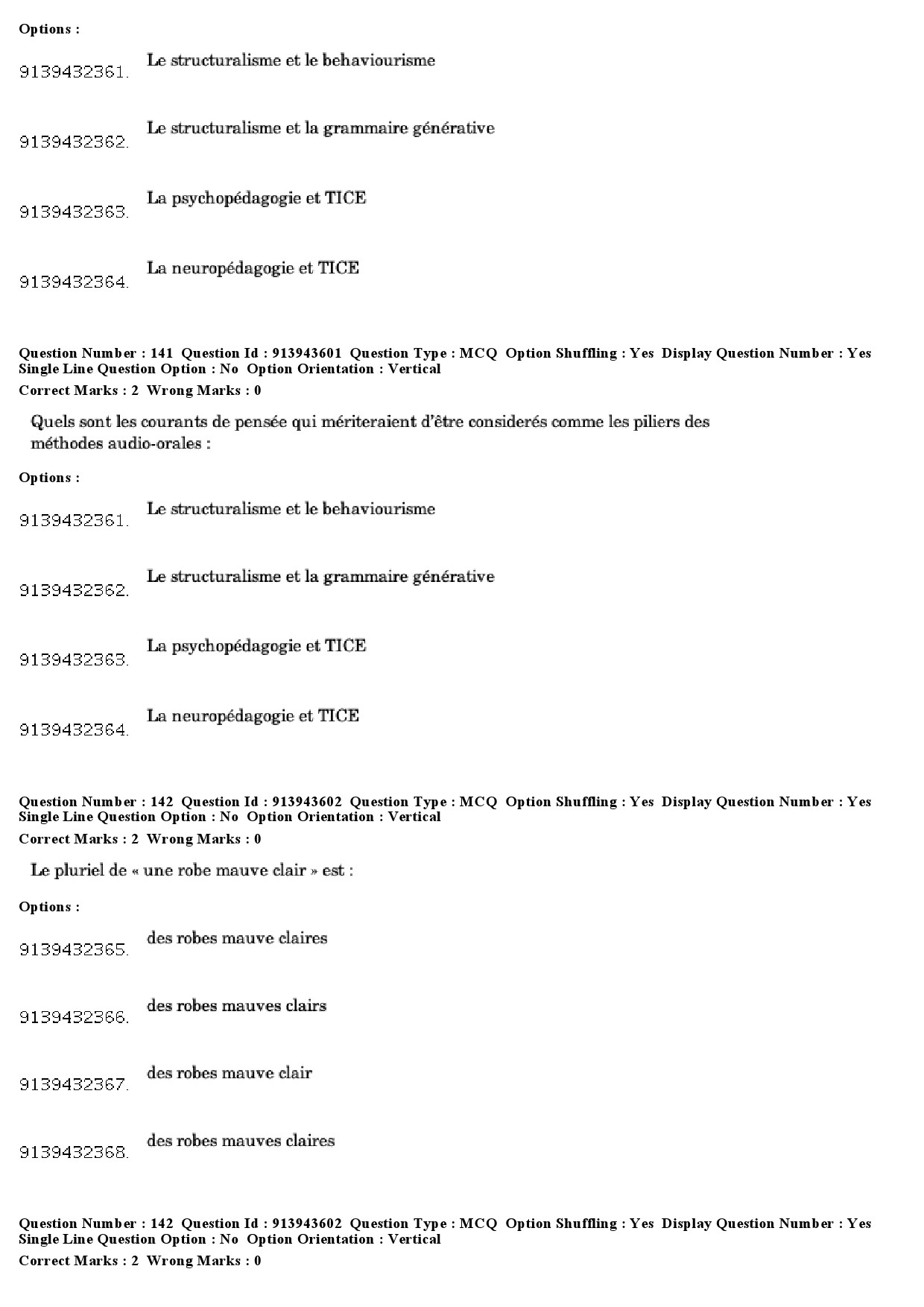 UGC NET French Question Paper December 2018 109