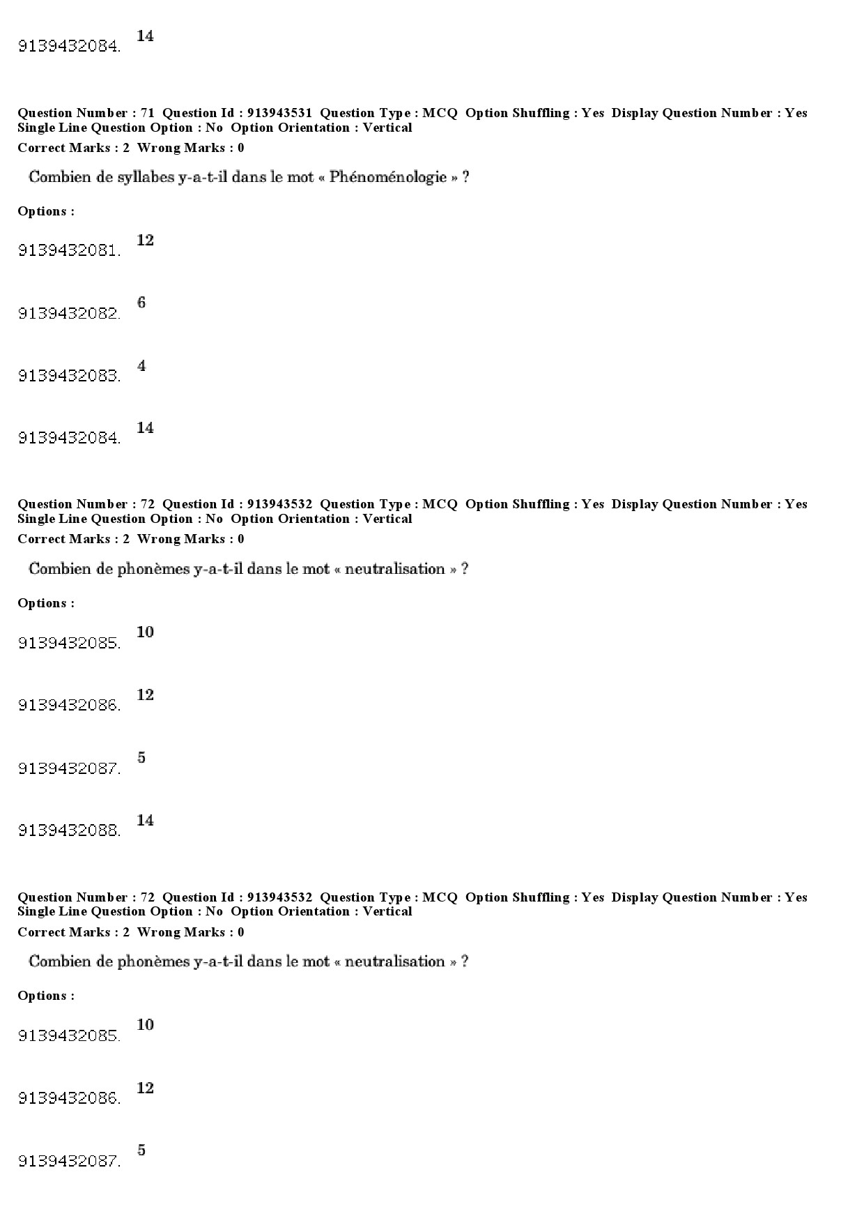 UGC NET French Question Paper December 2018 61