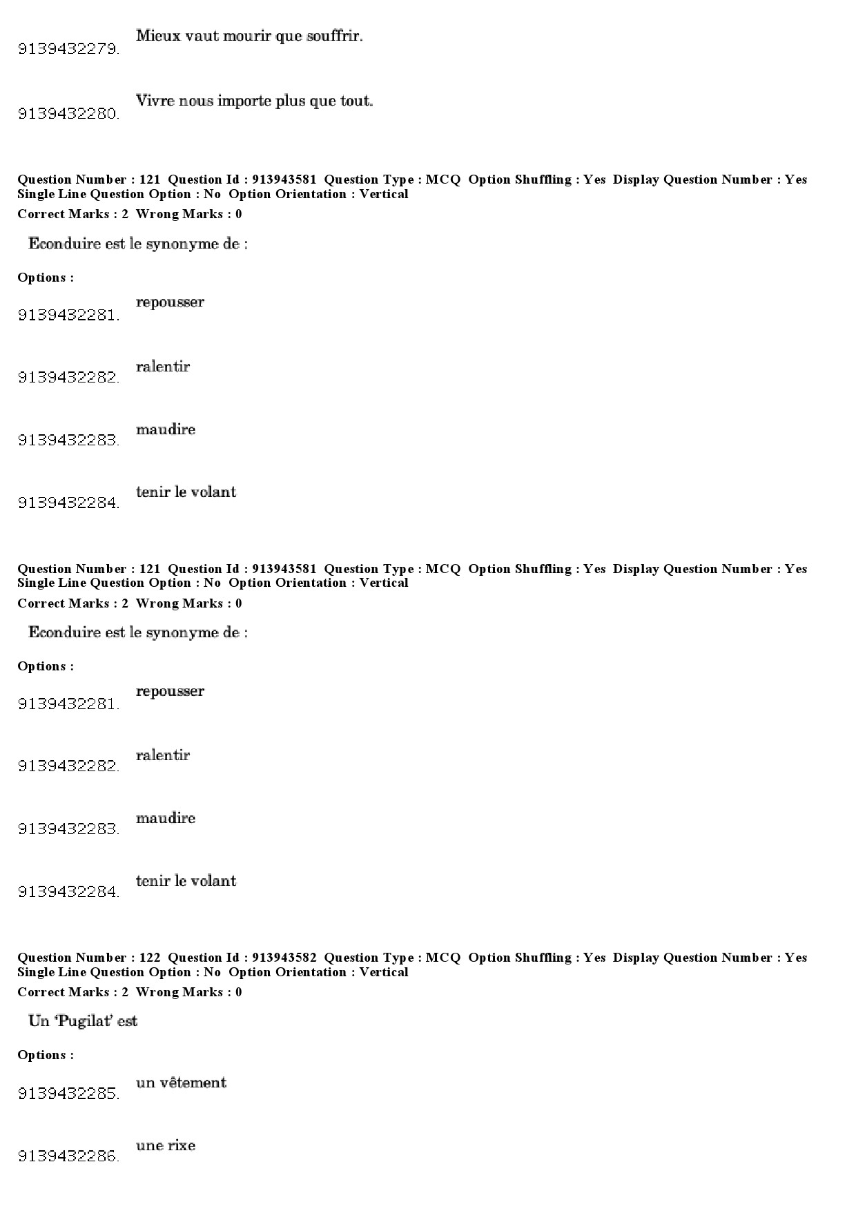 UGC NET French Question Paper December 2018 95