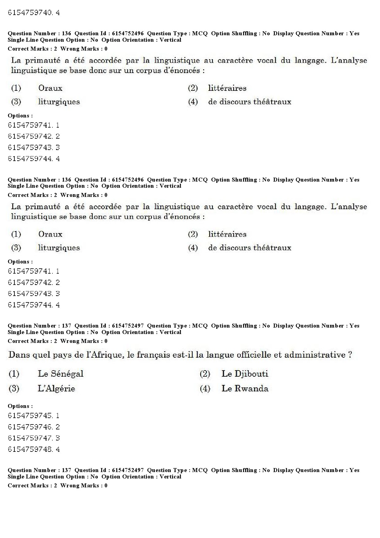 UGC NET French Question Paper December 2019 109