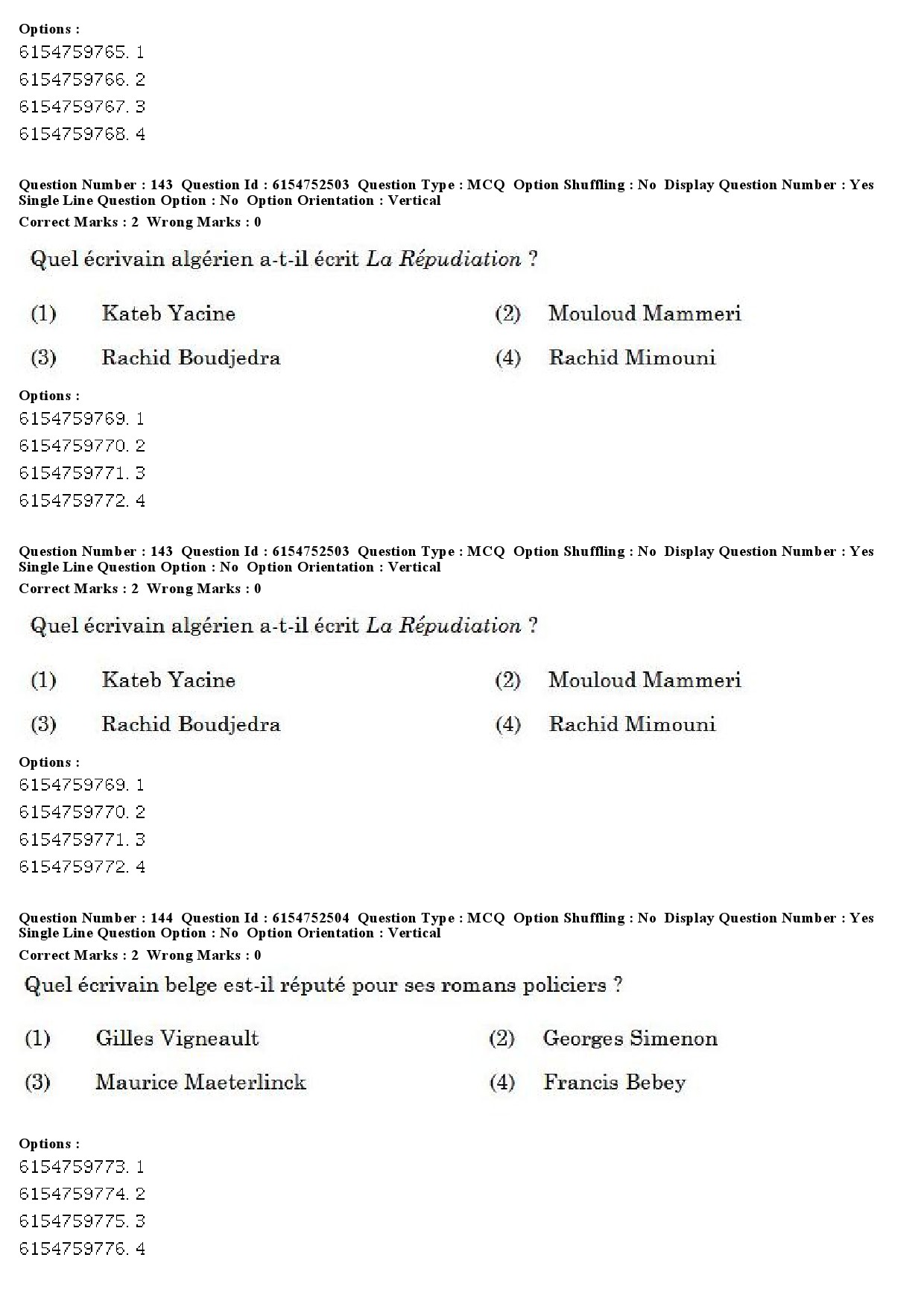 UGC NET French Question Paper December 2019 115