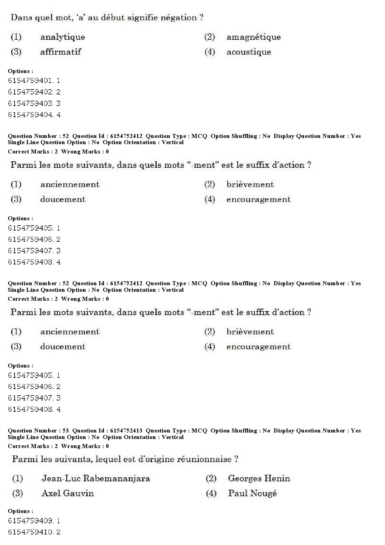 UGC NET French Question Paper December 2019 44