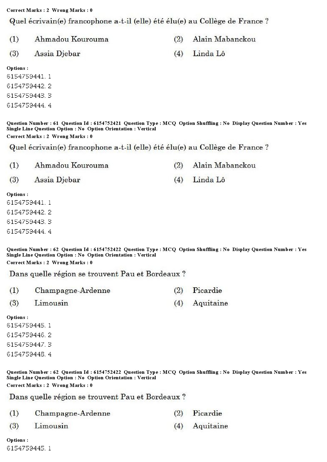 UGC NET French Question Paper December 2019 50