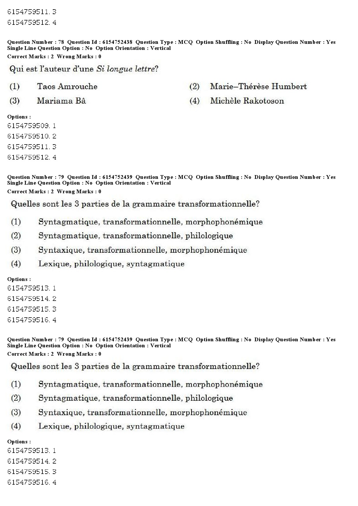 UGC NET French Question Paper December 2019 60