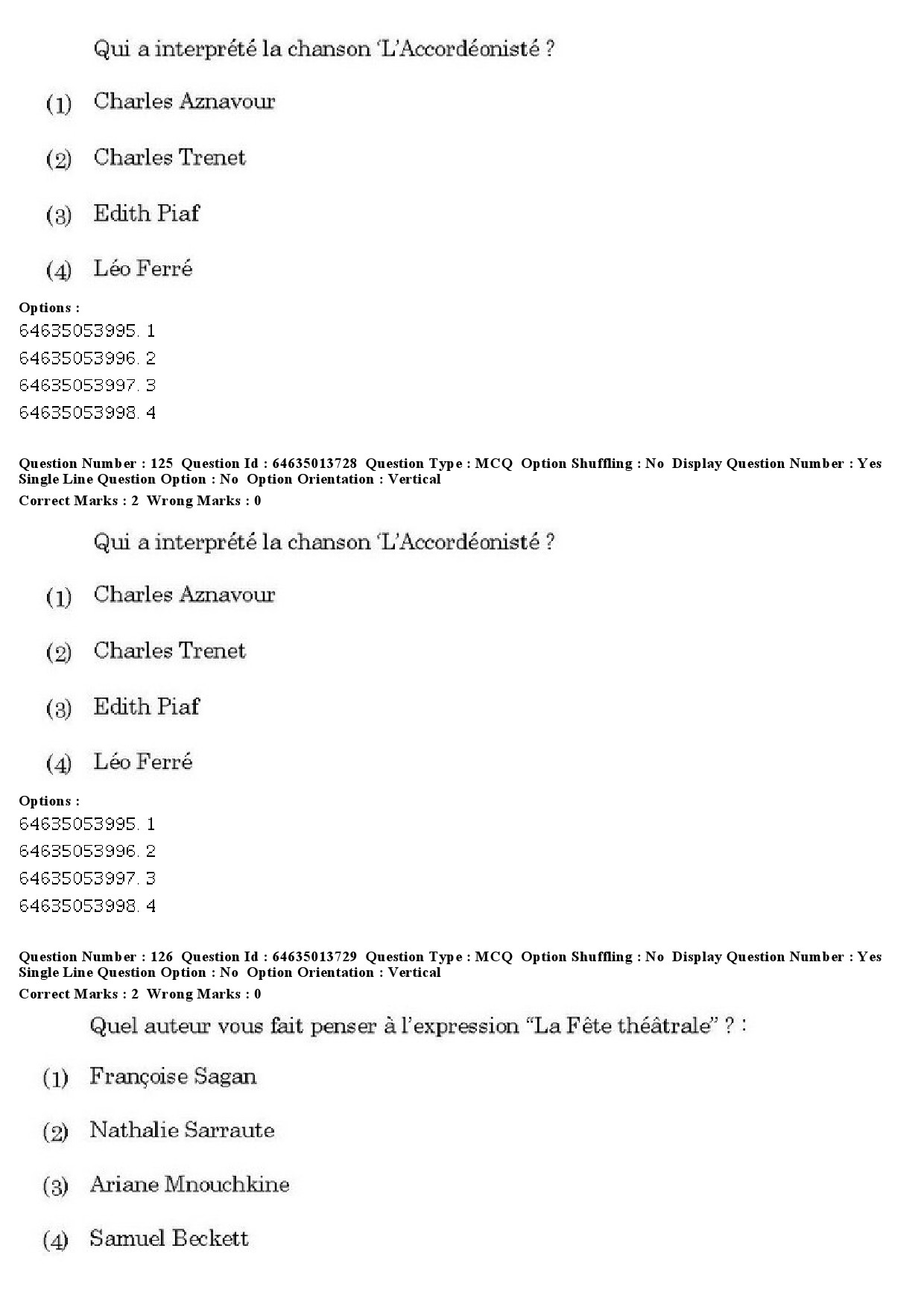 UGC NET French Question Paper June 2019 102